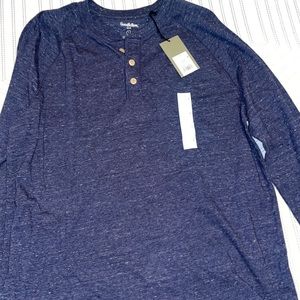 Long sleeve casual shirt navy color